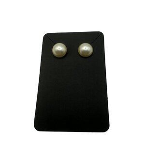 Pearl Stud Earrings Classic Round Design 0.5 Inch Diameter Elegant Timeless